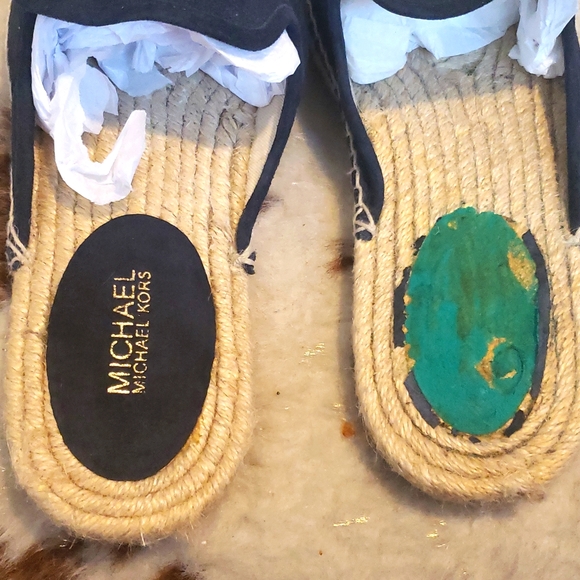 Michael Kors Navy Suede Espadrille Mules - Picture 5 of 5